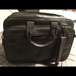 REAL LEATHER messenger